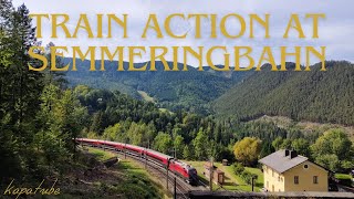 TRAIN ACTION AT SEMMERING BAHN [upl. by Keane]