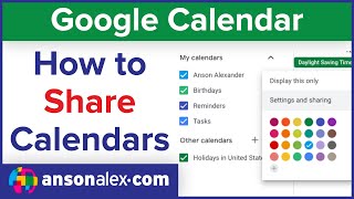 All Ways to Share a Google Calendar  Tutorial [upl. by Tenrag]