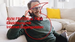 AVM FRITZBox 7430 Einrichtung mit InternetZugangsdaten [upl. by Leclair272]