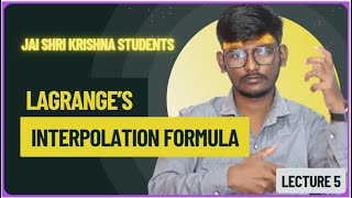 LAGRANGES INTERPOLATION FORMULAPSNM by Chirag Solanki [upl. by Annola]