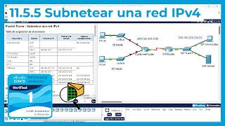 1155 Packet Tracer 🔍📨  Subnetear una red IPv4 CCNA Curso 1 [upl. by Catharine]