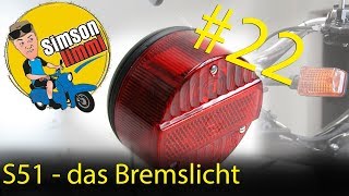 Simson S51 Neuaufbau Teil 22  das Bremslicht [upl. by Lorola]