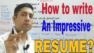 How to Write a RESUME  Resume Writing  Resume for Teachers [upl. by Sivla]