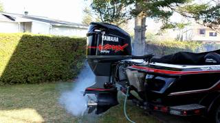 Yamaha HPDI burning off fogging oil [upl. by Euqinad]