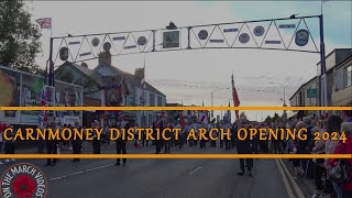 Carnmoney District No25 annual Arch opening parade 2024 [upl. by Natsirhc]