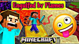 I got caught in lava and engulfed by flames in Minecraft [upl. by Jaymie]