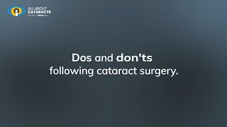 Dos and don’ts after cataract surgery [upl. by Safier]