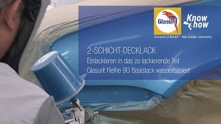 Glasurit Reihe 90 2SchichtDecklack Einlackieren in das zu lackierende Teil Deutsch [upl. by Grimbal]