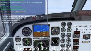 FSX Beech King Air 350 ILS Approach [upl. by Weasner]