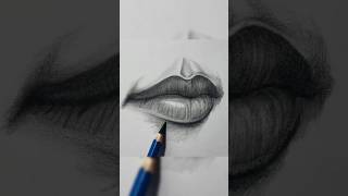 How to draw realistic lips 💋🔥 easy step by step tutorial howtodraw stepbystep art [upl. by Aemat337]