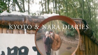 kyoto amp nara diaries 🌨️ japan cafes arashiyama winter in japan [upl. by Atyekram]