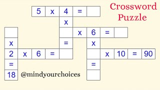 crossword puzzle in maths  maths crossword puzzle [upl. by Limay]