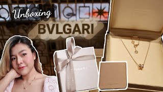 Unboxing quot BVLGARI Necklace quot  BZero1 Mini Pink Gold [upl. by Annelg]