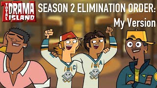 Total Drama Island Reboot  Season 2 Elimination Order My Version [upl. by Nayd895]