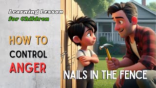 A lesson about controlling anger  Nails in the fence  English Short Story for Children [upl. by Stillas]