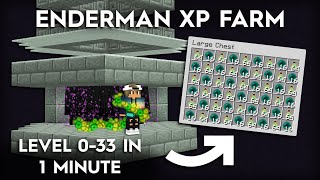 Minecraft Enderman 1 Hit Farm  Super Fast XP [upl. by Cerell]