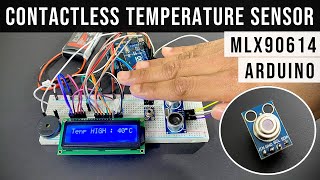 MLX90614 NonContact Temperature Sensor with Arduino 👌 [upl. by Sumer]