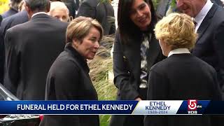 Kennedy family politicians gather for funeral of Ethel Kennedy [upl. by Landan899]