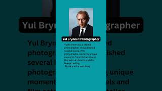 Yul Brynner Photographer [upl. by Ailat]