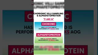 AFP and Chorionic villi sampling with tricks ytshorts shorts norcet RRB trending viralvideo [upl. by Rozina]