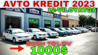 AVTO KREDIT 2023 YILLIK 14 BOSH TOLOV 10 Narxlar Juda Arzon… [upl. by Phare]