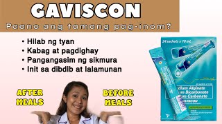 GAVISCON for acid reflux tagalog  GAVISCON LIQUID SACHET HOW TO TAKE  Simply Shevy [upl. by Ahsakal]