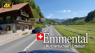 Driving through the Emmental in Switzerland🇨🇭 from Münchenbuchsee to Entlebuch [upl. by Beane]