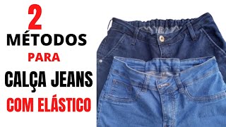 COMO APERTAR CALÇA JEANS  COMO APERTAR CALÇA JEANS NA CINTURA COMO COLOCAR ELÁSTICO NO CÓS [upl. by Lyndell]