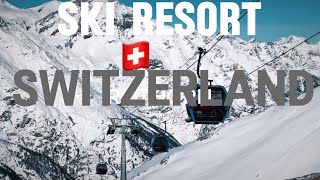 Ski Resort in Switzerland  Beautiful view of the Matterhorn  Guide 4K [upl. by Ikeda]