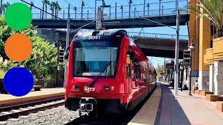 San Diego MTS Trolley Train Compilation  September 2024  All Lines [upl. by Naillik]