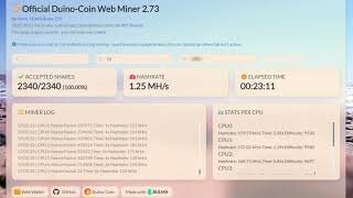 Duino Coin Web miners  Coin Mining  Web coin miner [upl. by Anuahc360]