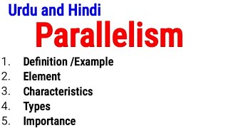 Parallelism DefinitionExample ElementsTypes Characteristics Importance  Stylistics [upl. by Nauq]