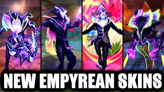 All New Empyrean Skins 2024 Preview Nocturne Kayle Akali Varus Brand Malzahar League of Legends [upl. by Eibloc]