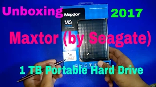 Maxtor 1TB M3 USB 30 Slimline Portable Hard Drive l Unboxing amp Review [upl. by Yanahs]