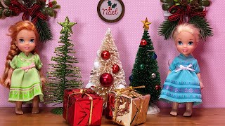 CHRISTMAS 2022  Elsa amp Anna toddlers  gifts  decorating the tree  Barbie [upl. by Batha929]