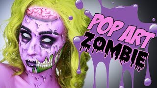 Pop Art Zombie  Maquillage Halloween [upl. by Kenleigh]