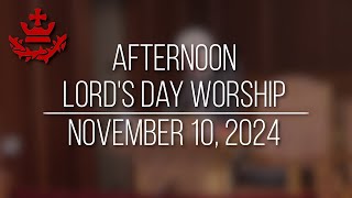 November 10 2024  Sunday Afternoon Service [upl. by Eilyab]