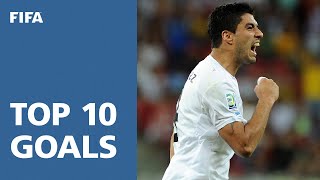 TOP 10 GOALS  FIFA Confederations Cup Brazil 2013 [upl. by Hanikahs]