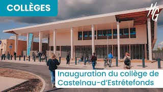 Inauguration du collège de CastelnaudEstrétefonds [upl. by Phylys]