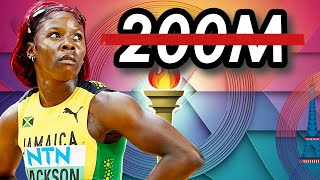 Shericka Jackson Out of the 200m  Paris Olympics Athletics [upl. by Dorry]