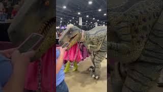 Just Barbie walking her raptor at Denver Fan Expo 2024 [upl. by Ecargyram]