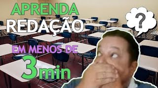 APRENDA REDAÇÃO EM MENOS DE 3 MINUTOS [upl. by Jahdai]