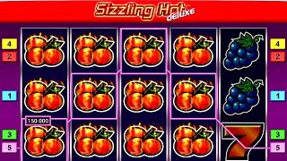 Sizzling Hot Deluxe BIG Win Slot Casino Machine [upl. by Lartnom]