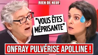 MICHEL ONFRAY pulvérise APOLLINE DE MALHERBE sur MARINE LE PEN [upl. by Arorua]