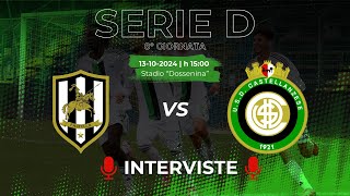 INTERVISTE FanfullaCastellanzese 11  Serie D 2425  8 giornata  Mister Corrado Cotta [upl. by Aitan]