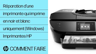 Comment réparer une imprimante HP qui imprime en noir et blanc uniquement Windows  Imprimantes HP [upl. by Chapin889]