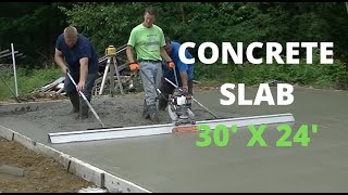 Pouring A Concrete Slab For A New Garage 30 x 24 Form amp Pour [upl. by Airol373]