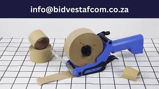 Handheld Gummed Paper Tape Dispenser  Bidvest Afcom  Social [upl. by Luther]