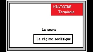 HISTOIRE Terminale le régime soviétique de lentre deux guerres [upl. by Ainoz588]