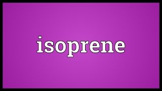 Isoprene Meaning [upl. by Annagroeg]